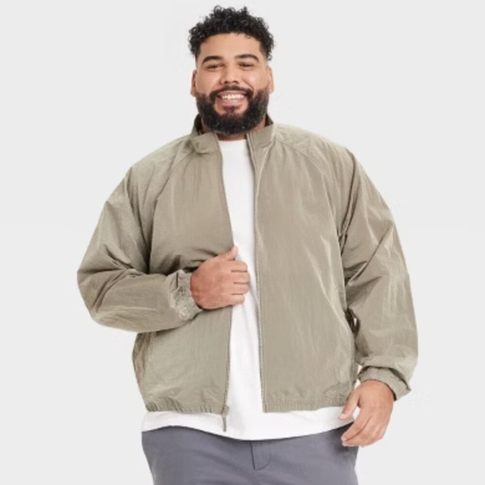 Goodfellow & Co™ Men's Taupe Windbreaker Recycled Nylon‎ Blend, Large, NWT